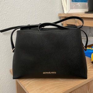 Michael Kors Black Leather Adjustable Bag
